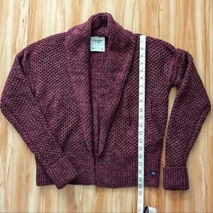 A&F Knit Shawl Collar Open Cardigan